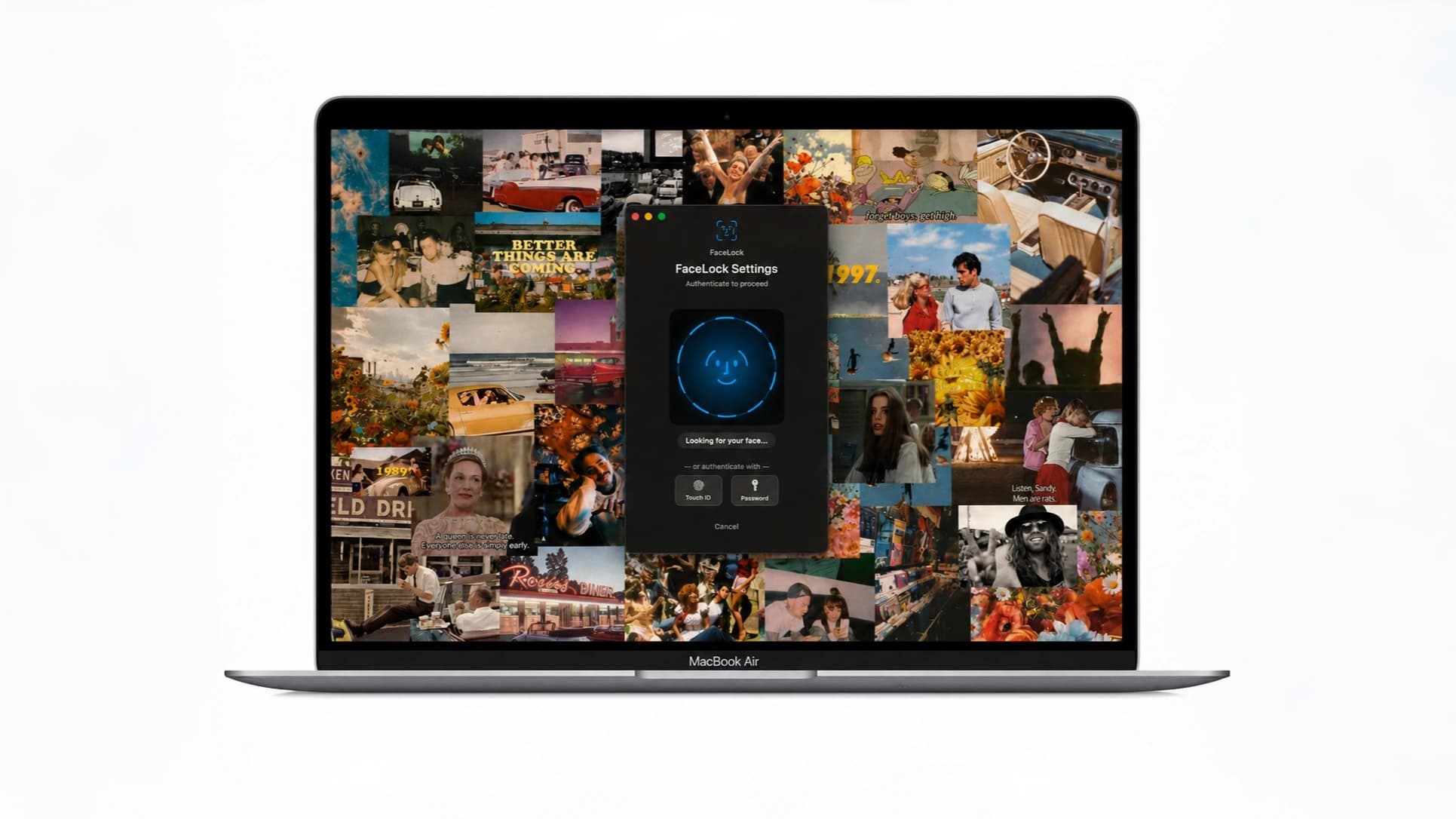 facelock asking for your face before a locked app opens on a mac